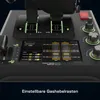 Close-up of a flight simulator control panel with a digital display showing various settings and indicators. Produktbild-Vorschau