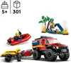 LEGO City Hasičské auto 4x4 a záchranný čln, Stavebnica, 5 Náhľad obrázku produktu 3