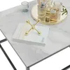 FATIVO Set tavolini da salotto in marmo bianco: set di 2 Anteprima dell’immagine prodotto 7