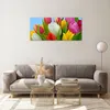Bilder auf glas - Tulpen Blumenstrauß Blumen Tau - 100x40cm Produktbild-Vorschau 7