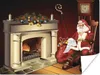 MuchoWow® Poster Eine Illustration des Weihnachtsmanns an Produktbild-Vorschau 1