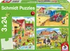 3 x 24 Teile Schmidt Spiele Kinder Puzzle Auf dem Bauernhof Produktbild-Vorschau 1