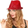 Roter Fedora Pailletten Hut Produktbild-Vorschau 2