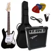 4/4 Elektrogitarrenset - E-Gitarre schwarz Hochglanz 20 Produktbild-Vorschau 1