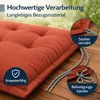BURI 2x Auflagen Set Hochlehner für Gartenstühle 120x48x7cm Produktbild-Vorschau 5