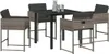vidaXL Garten Essgruppe 5 pcs Grau Poly-Rattan Produktbild-Vorschau 3