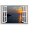 Leinwandbild fenster - sonnenuntergang über der bucht 60x40 Produktbild-Vorschau 3