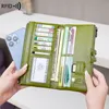 RFID Damen Geldbörse Lang, Vintage Portemonnaie aus Produktbild-Vorschau 2