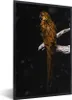 MuchoWow® Gerahmtes Poster Papagei - Vogel - Gold 40x60 cm Produktbild-Vorschau 1