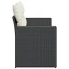 Side view of a two-seater outdoor sofa with a cushion. Produktbild-Vorschau
