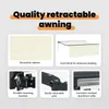 vidaXL Zatiahnuteľná markíza Krémová 400 x 300 cm Polyester Náhľad obrázku produktu 5