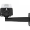 A white and black security camera mounted on a black bracket against a white background. Produktbild-Vorschau