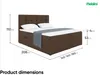 MEBLINI Boxspringbett mit Bettkasten - Gepolstert Produktbild-Vorschau 7