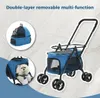 Purpurra Hundebuggy Haustierwagen Haustierbuggy mit Produktbild-Vorschau 4