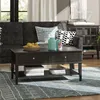 Couchtisch mit 2 Schubladen aus MDF schwarz Produktbild-Vorschau 1