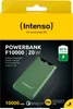 The image shows the packaging of a green Intenso power bank. Voir les images du produit