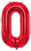 Ballon fol.Cyfra 0 86cm rot 68701 Produktbild-Vorschau 1