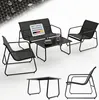 Juskys Gartenmöbelset Genua 4-tlg., Metall & Textil, ohne Produktbild-Vorschau 1