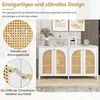 Flieks Kommode Wohnzimmerschrank mit Rattantür, Sideboard Produktbild-Vorschau 6