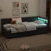 Flieks Lit rembourré Canapé-lit 90x200cm avec 2 tiroirs & Voir les images du produit 3