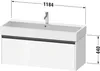 Duravit Ketho.2 Wastafelonderkast 118,4x46x44 cm Mat Taupe Produktbild-Vorschau 2