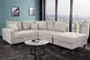 riess-ambiente Modernes Ecksofa KENT 220cm beige Cord inkl. Produktbild-Vorschau 4
