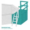 KARIBU Naturbelassen 2x2 Meter Poolterrasse, Produktbild-Vorschau 6