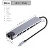 8 in 1 Typ-C Hub zu USB 3.0 USB-C HDMI LAN RJ45 SD TF Produktbild-Vorschau 5