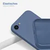 A close-up view of a blue phone case, showing the interior texture and the exterior camera cutout. Produktbild-Vorschau