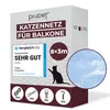 PiuPet® Katzennetz für Balkon I transparent I inklusive Produktbild-Vorschau 1
