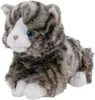 Kuscheltier Katze liegend grau getigert 25 cm Plüschkatze Produktbild-Vorschau 1