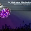 A close-up of a grow light bulb illuminating plants with purple light. Náhľad obrázku produktu