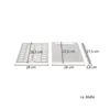 A diagram showing the dimensions of a grill accessory set. Produktbild-Vorschau