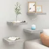 vidaXL Schweberegale 4 Stk. Betongrau 23x23,5x3,8 cm MDF Anteprima dell’immagine prodotto 13