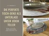 2x Filz Tischset Platzset Hirschgeweih Hellgrau 38cm Rund Produktbild-Vorschau 6