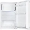 An open white refrigerator with empty shelves. Produktbild-Vorschau