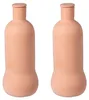 Relaxdays Ollas, set van 2, 1 liter, terracotta, voor Productafbeelding-voorbeeld 1