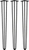 Three black hairpin legs are arranged vertically against a white background. Náhľad obrázku produktu