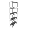 Clayre & Eef Wandregal 61x23x160 cm Schwarz Metall Produktbild-Vorschau 2