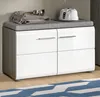 Garderobe Sitzbank "Rumba" weiß Hochglanz und grau Produktbild-Vorschau 1