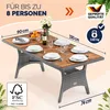 CASARIA® Polyrattan Gartentisch Ablage FSC®- zertifiziertes Produktbild-Vorschau 2
