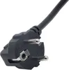 A close-up of a black power cord with a European-style plug. Produktbild-Vorschau
