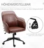 Chaise de bureau Vinsetto avec fonction bascule, roulettes, Voir les images du produit 4