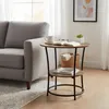 Relaxdays Beistelltisch, 2 Ablagen, HxD: 55 x 55 cm, Produktbild-Vorschau 3
