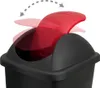 DEUBA® Poubelle avec couvercle basculant 60L noir/rouge Voir les images du produit 3