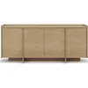 A front view of a wooden sideboard with four doors. Produktbild-Vorschau