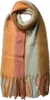 Clayre & Eef Winterschal Damen 35x180 cm Braun Blau Acryl Produktbild-Vorschau 1