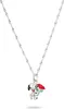 Kette Snoopy mit Rosen Anhänger PEANUTS Silber Produktbild-Vorschau 5