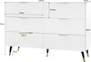 MODFU Kommode Sideboard mit 6 Schubladen, Schrank Buffet Produktbild-Vorschau 7