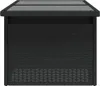 vidaXL Gartentisch mit Glasplatte Schwarz 100x55x73 cm Poly Produktbild-Vorschau 6